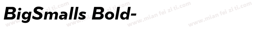 BigSmalls Bold字体转换